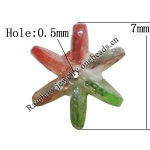 Dichroic Plastic Beads, 7mm Hole:0.5mm, Sold by Bag
