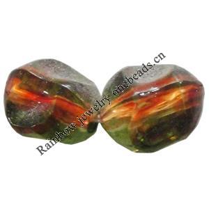 Dichroic Plastic Beads, Nugget 10x7mm Hole:1.5mm, Sold by Bag