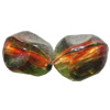 Dichroic Plastic Beads, Nugget 10x7mm Hole:1.5mm, Sold by Bag