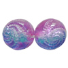 Dichroic Plastic Beads, Round 10mm Hole:2mm, Sold by Bag