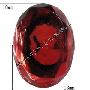 Glass Cabochons, No Hole Headwear & Costume Accessory, 18x13mm, Sold by Bag