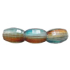 Dichroic Plastic Beads, Oval 9x6mm Hole:3mm, Sold by Bag