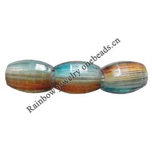 Dichroic Plastic Beads, Oval 9x6mm Hole:3mm, Sold by Bag