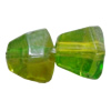 Dichroic Plastic Beads, Faceted Trapezium 8x9mm Hole:1.5mm, Sold by Bag