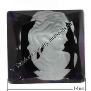Glass Cabochons, No Hole Headwear & Costume Accessory, 14mm, Sold by Bag
