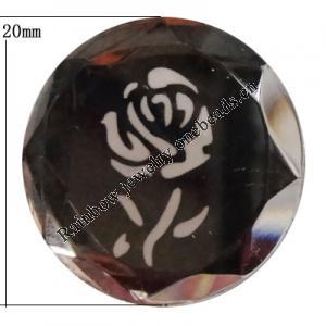 Glass Cabochons, No Hole Headwear & Costume Accessory, 20mm, Sold by Bag