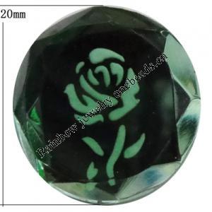 Glass Cabochons, No Hole Headwear & Costume Accessory, 20mm, Sold by Bag