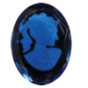 Glass Cabochons, No Hole Headwear & Costume Accessory, 24x18mm, Sold by Bag