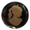 Glass Cabochons, No Hole Headwear & Costume Accessory, 28mm, Sold by Bag
