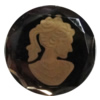 Glass Cabochons, No Hole Headwear & Costume Accessory, 28mm, Sold by Bag