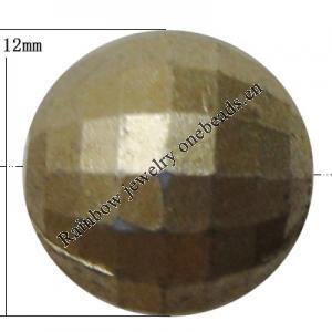 Spray-Painted Plastic Beads, Round 12x12mm Hole:4mm, Sold by Bag