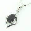 Sterling Silver Pendant/Charm with Sapphire, 17x8.7mm, Sold by PC