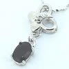 Sterling Silver Pendant/Charm with Sapphire, 21x9.4mm, Sold by PC