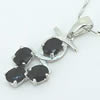 Sterling Silver Pendant/Charm with Sapphire, 23x13mm, Sold by PC