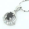 Sterling Silver Pendant/Charm with Sapphire, 16x11mm, Sold by PC