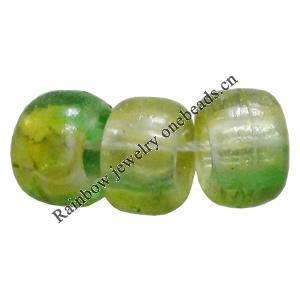 Dichroic Plastic Beads, Rondelle 9x6mm Hole:3mm, Sold by Bag