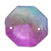 Dichroic Plastic Beads, Polygon 12mm Hole:0.5mm, Sold by Bag