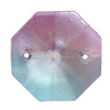 Dichroic Plastic Beads, Polygon 14mm Hole:1mm, Sold by Bag