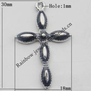 Pendant Zinc Alloy Enamel Jewelry Findings Lead-free, 30x18mm Hole:1mm, Sold by Bag