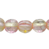 Dichroic Plastic Beads, Fluted Round 4mm Hole:0.5mm, Sold by Bag