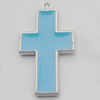 Pendant Zinc Alloy Enamel Jewelry Findings Lead-free, 38x22mm Hole:2mm, Sold by Bag