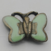 Pendant Zinc Alloy Enamel Jewelry Findings Lead-free, Butterfly 19x15mm, Sold by Bag