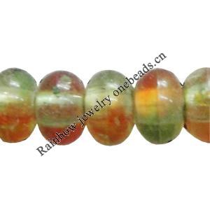 Dichroic Plastic Beads, Rondelle 4mm Hole:1mm, Sold by Bag