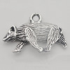Pendant Zinc Alloy Jewelry Findings Lead-free, 21x15mm Hole:2mm, Sold by Bag