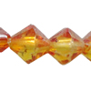 Dichroic Plastic Beads, Bicone 5mm Hole:1mm, Sold by Bag