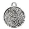 Pendant Zinc Alloy Jewelry Findings Lead-free, 28x23mm Hole:3mm, Sold by Bag