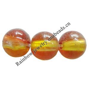 Dichroic Plastic Beads, Round 8mm Hole:1.5mm, Sold by Bag