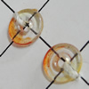 Dichroic Plastic Beads, Flat Round 6mm Hole:1mm, Sold by Bag