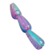 Dichroic Plastic Beads, Teardrop 8x4mm Hole:1mm, Sold by Bag