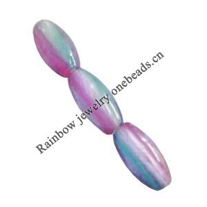 Dichroic Plastic Beads, Oval 8x4mm Hole:1mm, Sold by Bag