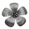 Pendant Zinc Alloy Jewelry Findings Lead-free, Flower 51mm Hole:1.5mm, Sold by Bag