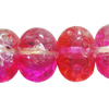 Dichroic Plastic Beads, Oval 7x5mm Hole:0.2mm, Sold by Bag