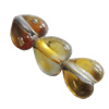 Dichroic Plastic Beads, Heart 6mm Hole:0.5mm, Sold by Bag