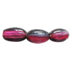Dichroic Plastic Beads, Oval 8x4mm Hole:0.2mm, Sold by Bag