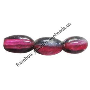 Dichroic Plastic Beads, Oval 8x4mm Hole:0.2mm, Sold by Bag