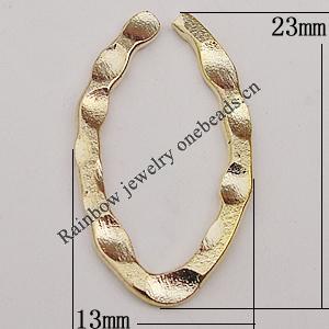 Iron Jumprings, Lead-Free Split, Horse Eye 13x23mm, Sold by Bag