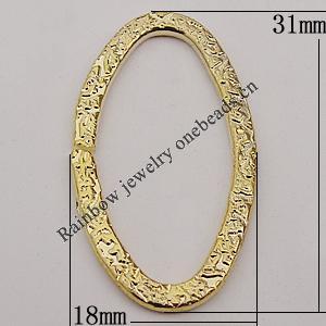 Iron Jumprings, Lead-Free Split, Oval 18x31mm, Sold by Bag