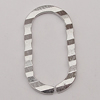 Iron Jumprings, Lead-Free Split, 17x34mm, Sold by Bag