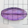 Transparent Acrylic Beads, Faceted Flat Oval 50x25mm Hole:1.5mm, Sold by Bag 