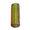 Dichroic Plastic Beads, Tube 13x5mm Hole:1.2mm, Sold by Bag