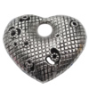 Pendant Zinc Alloy Jewelry Findings Lead-free, Heart 24x28mm Hole:5mm, Sold by Bag