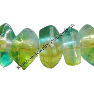 Dichroic Plastic Beads, Nugget 6x4mm Hole:1mm, Sold by Bag