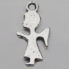 Pendant Zinc Alloy Jewelry Findings Lead-free, 18x9mm Hole:1.5mm, Sold by Bag
