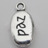 Pendant Zinc Alloy Jewelry Findings Lead-free, 16x9mm Hole:1.5mm, Sold by Bag