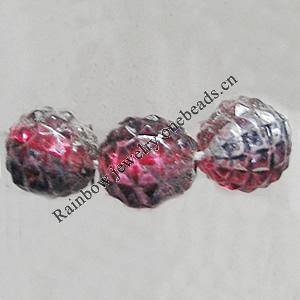 Dichroic Plastic Beads, 8x7mm Hole:1.5mm, Sold by Bag