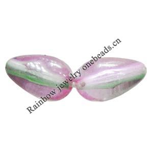 Dichroic Plastic Beads, Teardrop 12x7mm Hole:1mm, Sold by Bag